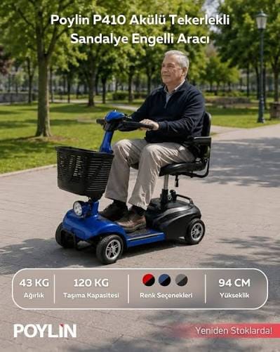 Poylin P410 Akülü Tekerlekli Sandalye Engelli Aracı - Görsel 2