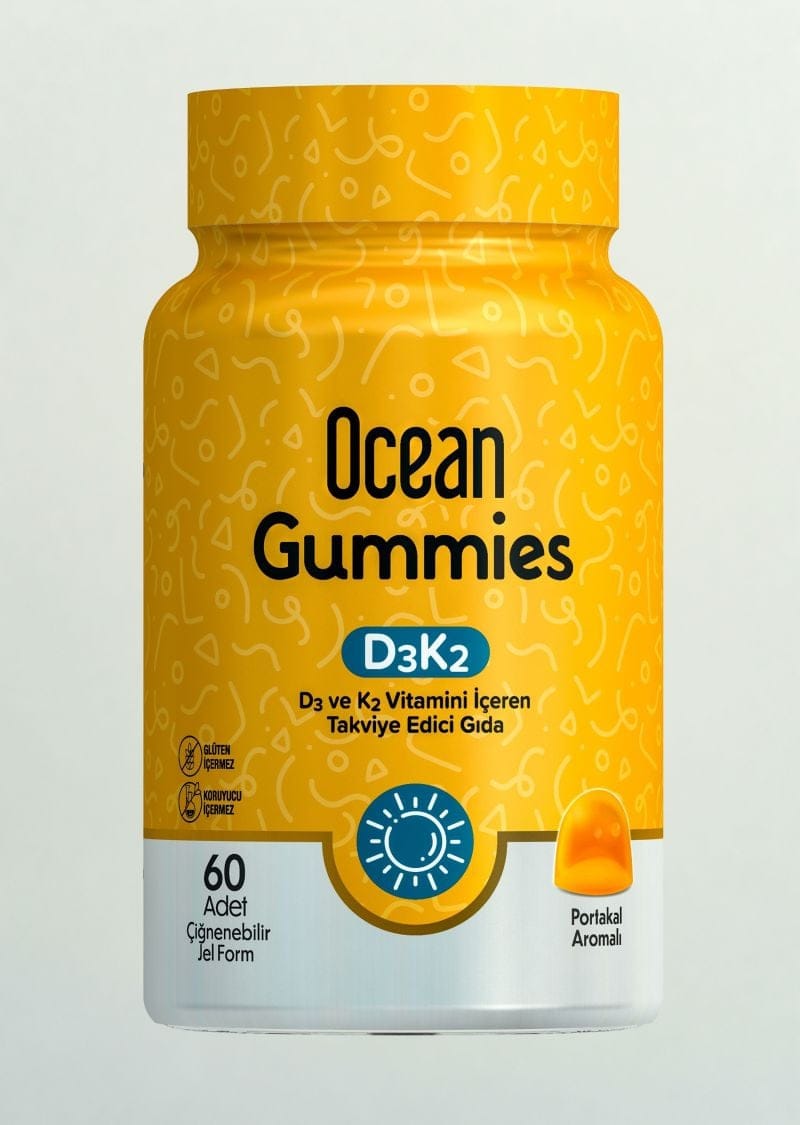 Orzax Ocean Gummies D3K2 60 Çiğnenebilir Jel Form