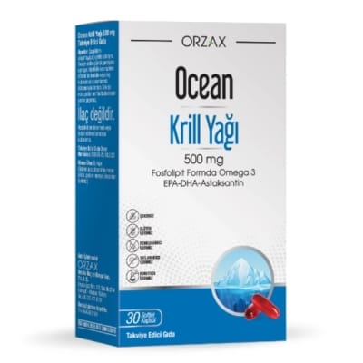 Orzax Ocean Krill Oil 500 mg 30 Kapsül