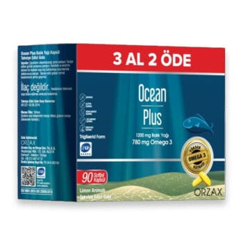 Orzax Ocean Plus 1200 mg Balık Yağı 90 Kapsül