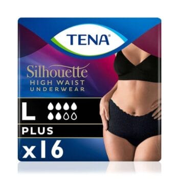 TENA Silhouette Plus Yüksek Bel Emici Külot Siyah L Beden 16 Adet