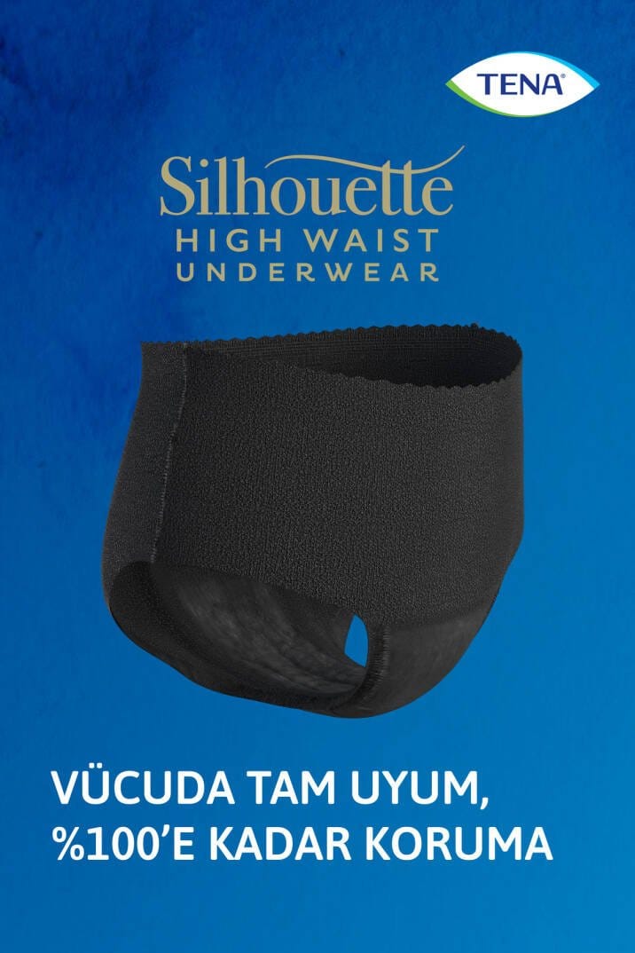 TENA Silhouette Plus Yüksek Bel Emici Külot Siyah L Beden 16 Adet - Görsel 3