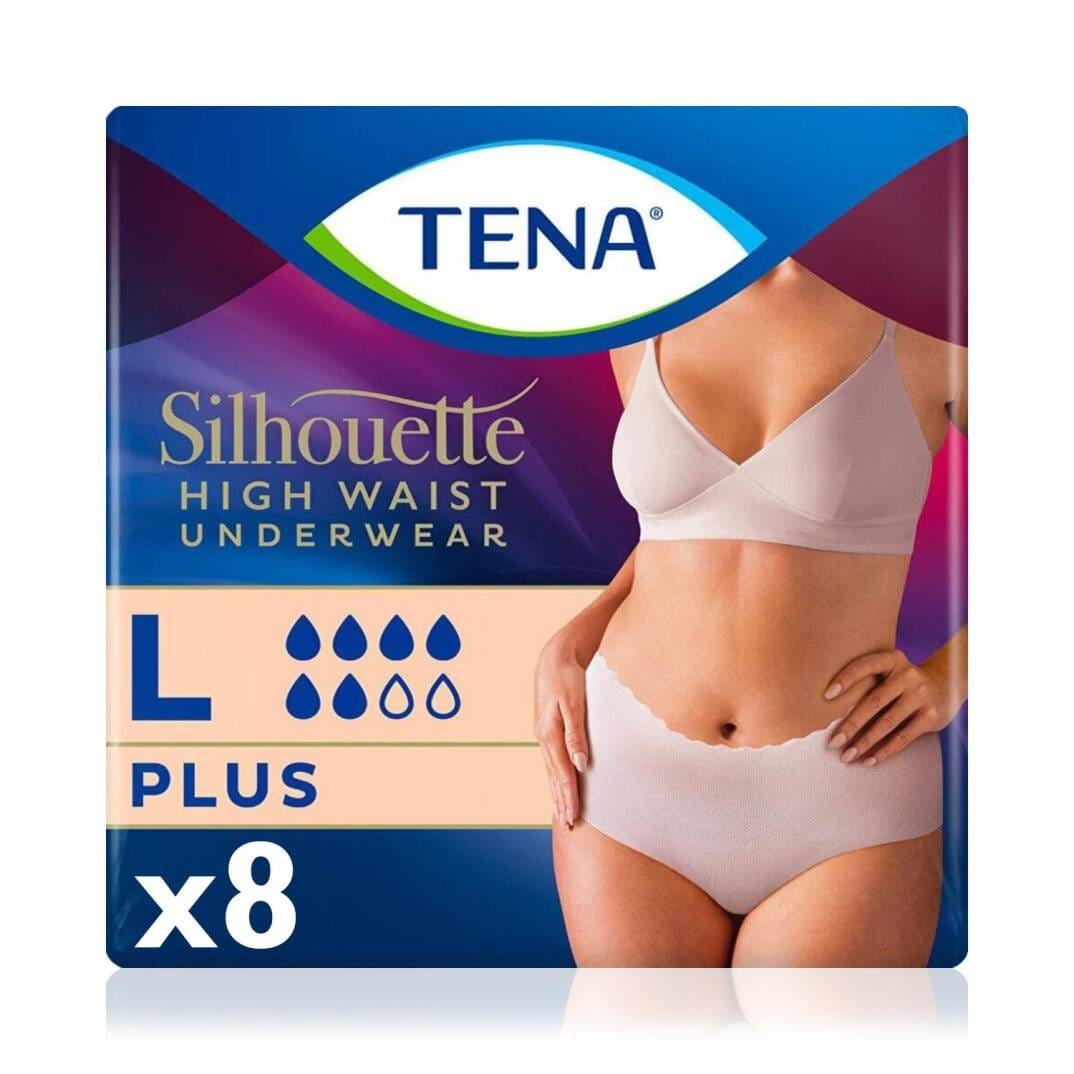 TENA Silhouette Plus Yüksek Bel Emici Külot Krem L Beden 8 Adet