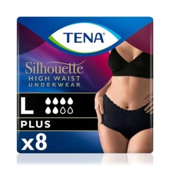 TENA Silhouette Plus Yüksek Bel Emici Külot Siyah L Beden 8 Adet