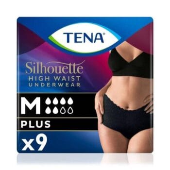 TENA Silhouette Plus Yüksek Bel Emici Külot Siyah M Beden 9 Adet