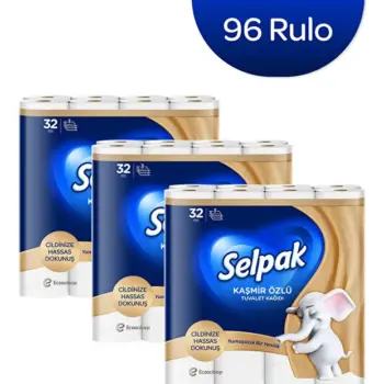 Selpak 3 Katlı Extra Tuvalet Kağıdı Pamuksu Doku 16'lı x 3 Adet