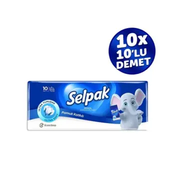 Selpak Klasik Cep Mendil 10'lu 10 Paket