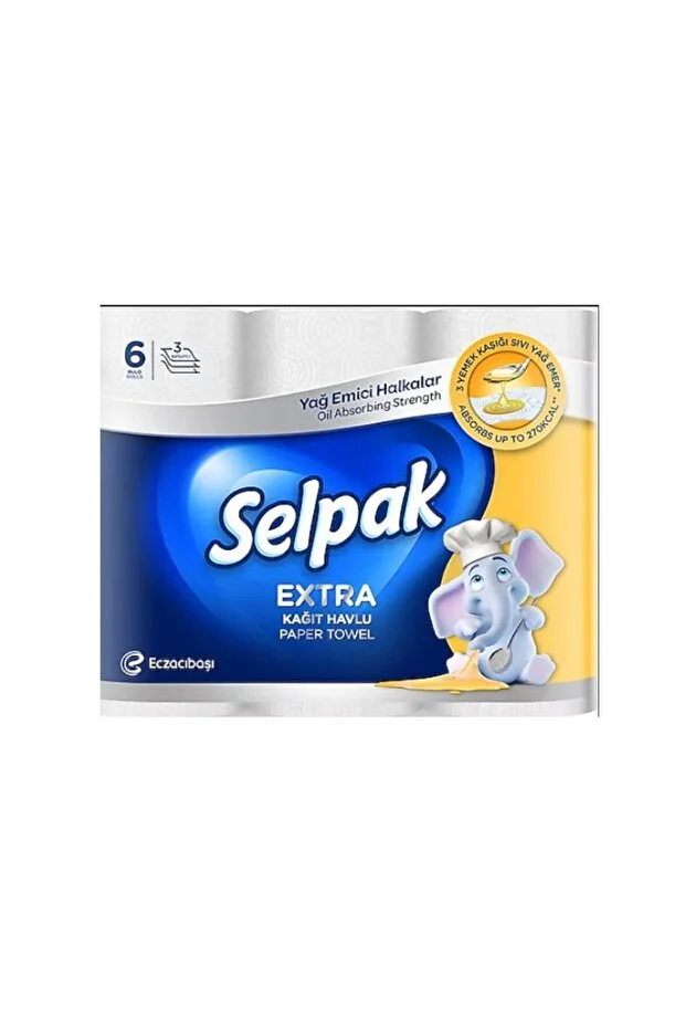 Selpak Extra Yağ Emici Kağıt Havlu 6'Lı