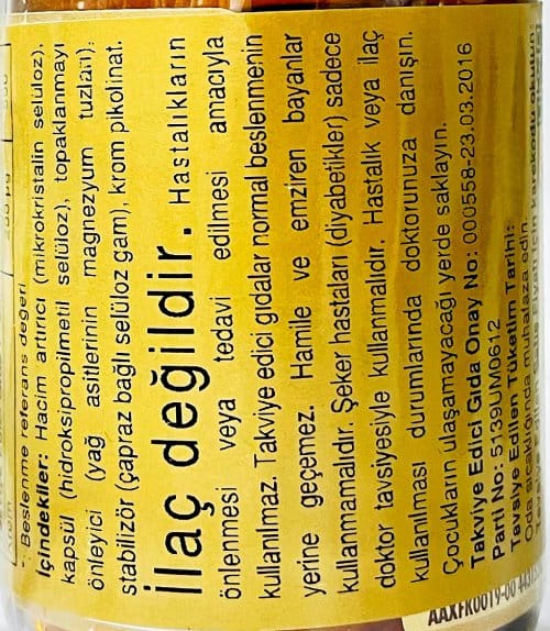 Solgar Chromium Picolinate 200 mcg 90 Kapsül
