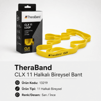 TheraBand CLX 11 Halkalı Egzersiz Bandı Tekli-Sarı - Hafif - 13219