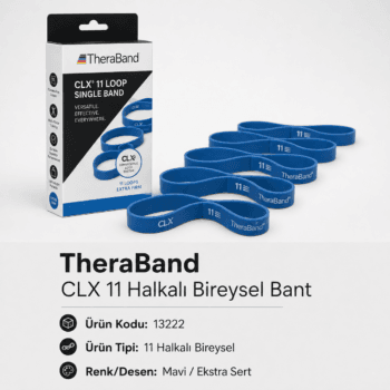 TheraBand CLX 11 Halkalı Egzersiz Bandı Tekli-Mavi - Ekstra Sert - 13222
