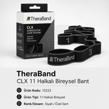 TheraBand CLX 11 Halkalı Egzersiz Bandı Tekli-Siyah - Özel Sert - 13223