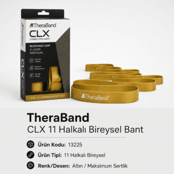 TheraBand CLX 11 Halkalı Egzersiz Bandı Tekli-Altın - Maksimum - 13225