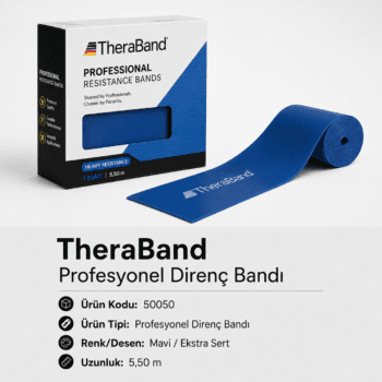 TheraBand Profesyonel Direnç Bandı 5,50 m - Mavi - 50050