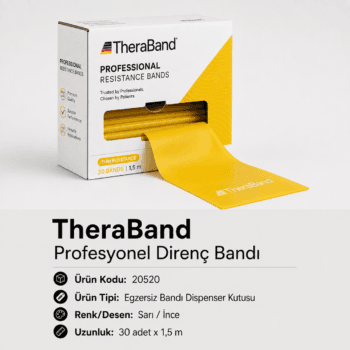 TheraBand Egzersiz Bandı Dispenser 30 adet X 1,5 m - Sarı - 20520