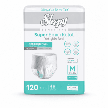 Sleepy Sensitive Emici Külot Yetişkin Bezi Medium M 120 Adet