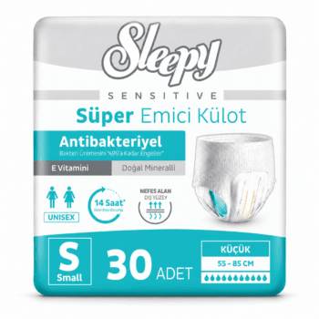 Sleepy Sensitive Emici Külot Yetişkin Bezi Small S 30 Adet
