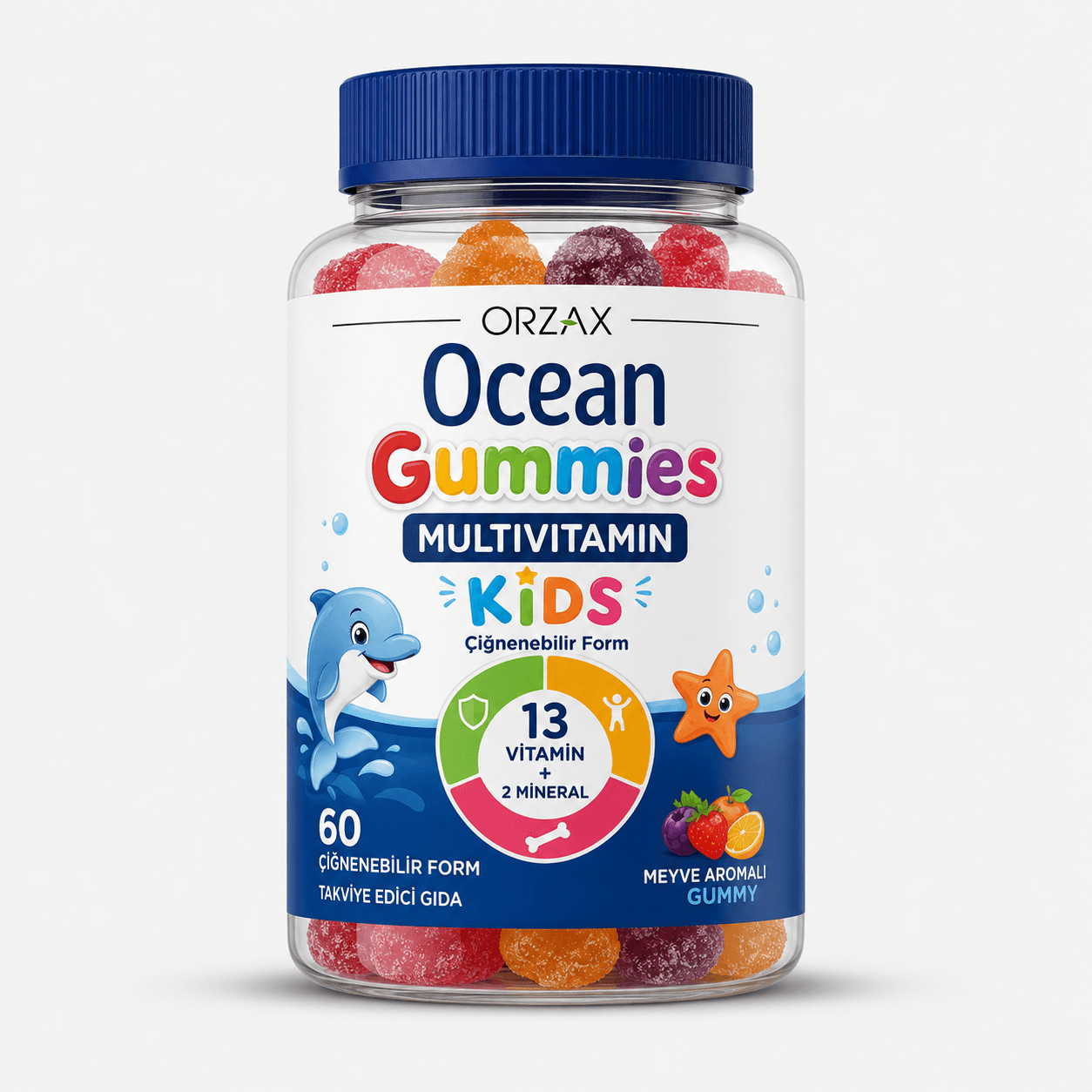 Ocean Gummies Multivitamin Kids 60 Çiğnenebilir Form