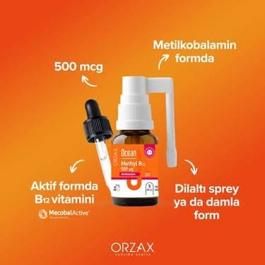 Ocean Methyl B12 500 mcg 5 ml Sprey - Görsel 3