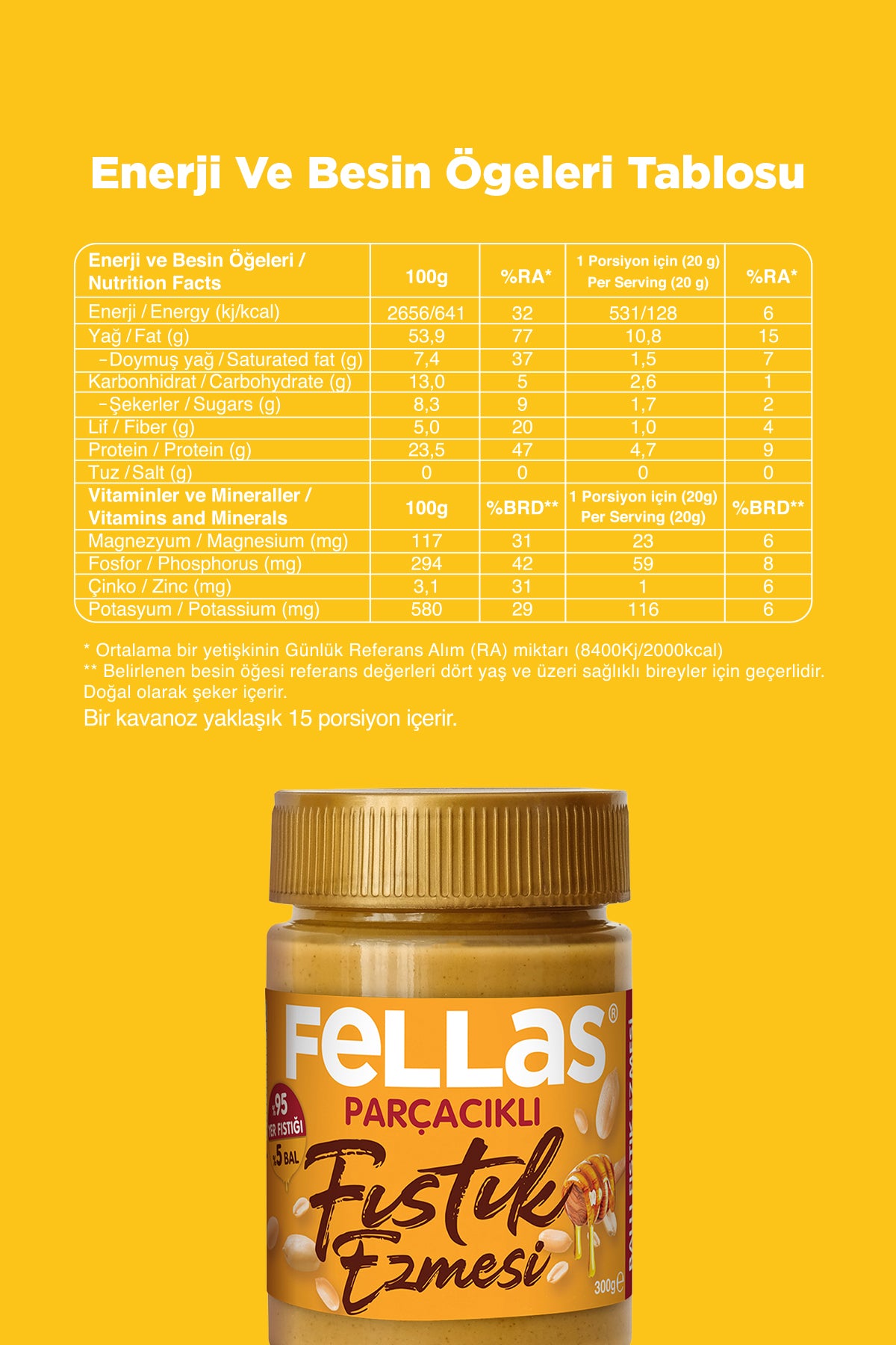 Fellas Ballı Fıstık Ezmesi (300 g) - Görsel 4