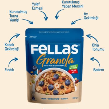Fellas Granola - Yaban Mersini & Kuruyemiş (200 g) - Görsel 3