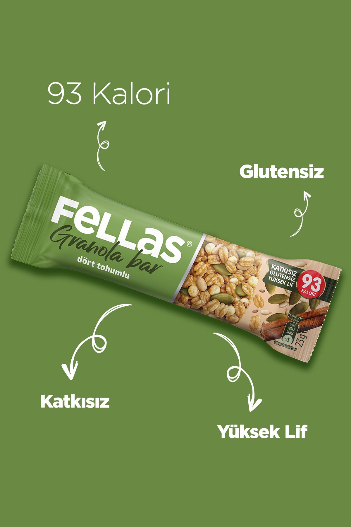 Fellas Granola Bar Karma Kutu 12 Adet - Görsel 3