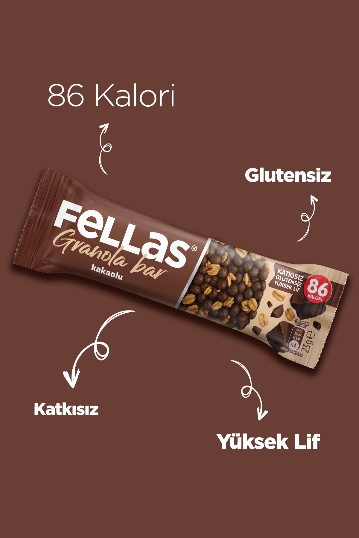 Fellas Granola Bar Karma Kutu 12 Adet - Görsel 4