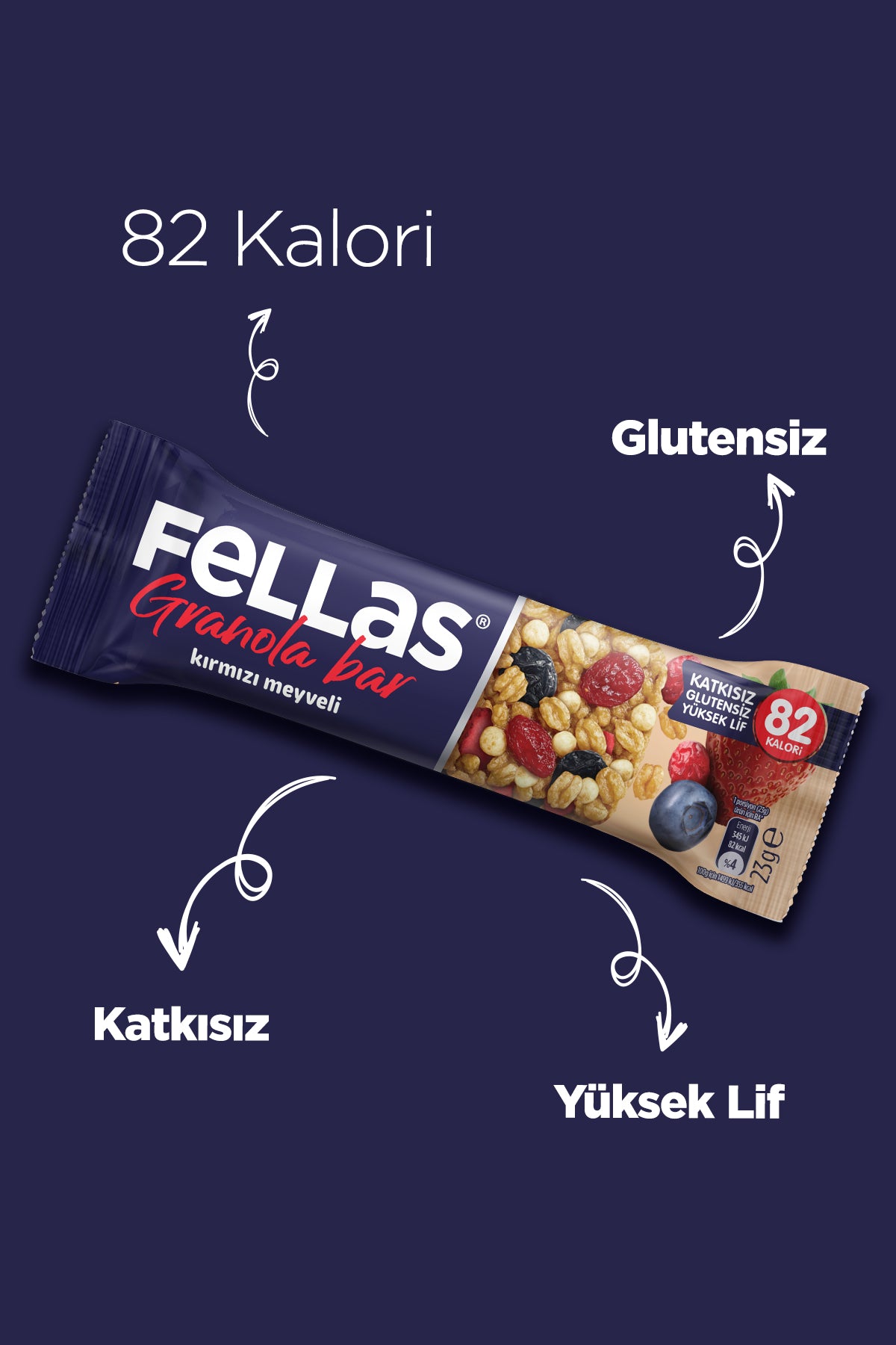 Fellas Granola Bar Karma Kutu 12 Adet - Görsel 5