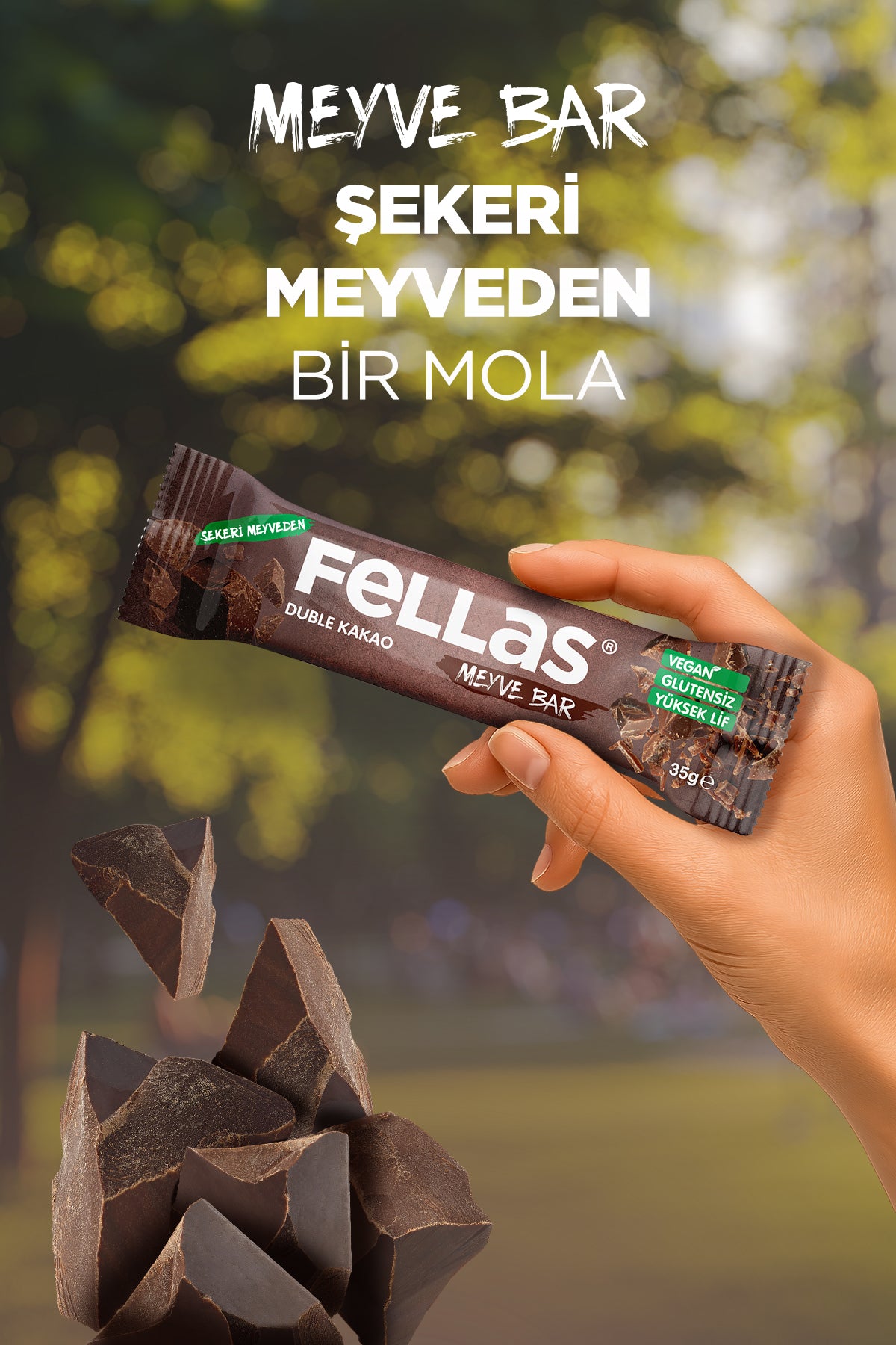 Fellas Meyve Bar Duble Kakaolu (35 g) x 12 Adet - Görsel 3