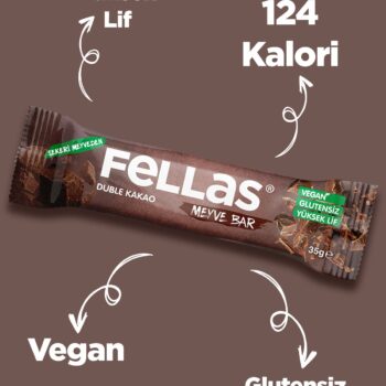 Fellas Meyve Bar Duble Kakaolu (35 g) x 12 Adet - Görsel 4