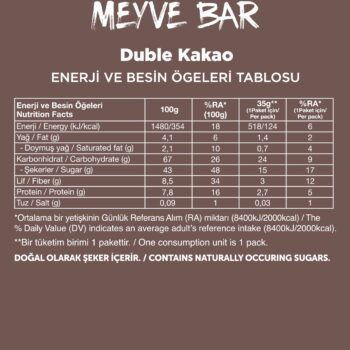 Fellas Meyve Bar Duble Kakaolu (35 g) x 12 Adet - Görsel 6