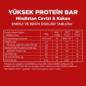 Fellas Yüksek Protein Bar (45 g) Karma Kutu 10 Adet (5 Çeşit) - Görsel 3