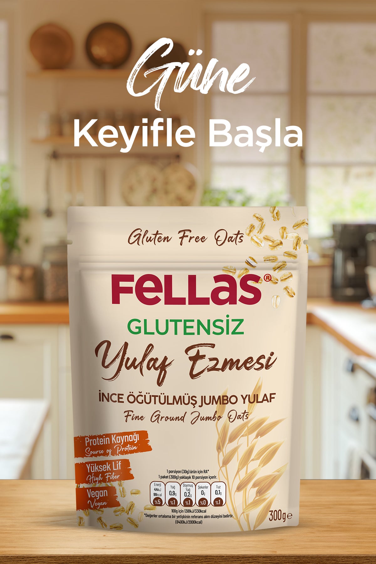 Fellas Glutensiz Yulaf Ezmesi (300 g) - Görsel 2
