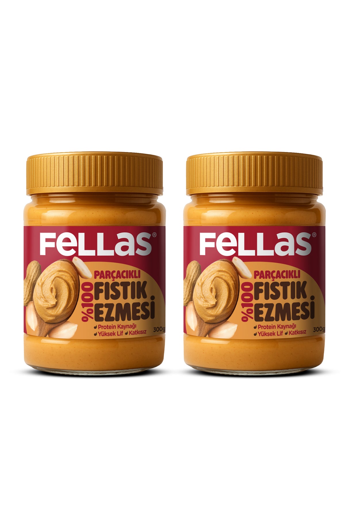 Fellas %100 Fıstık Ezmesi (300 g) x 2 Adet