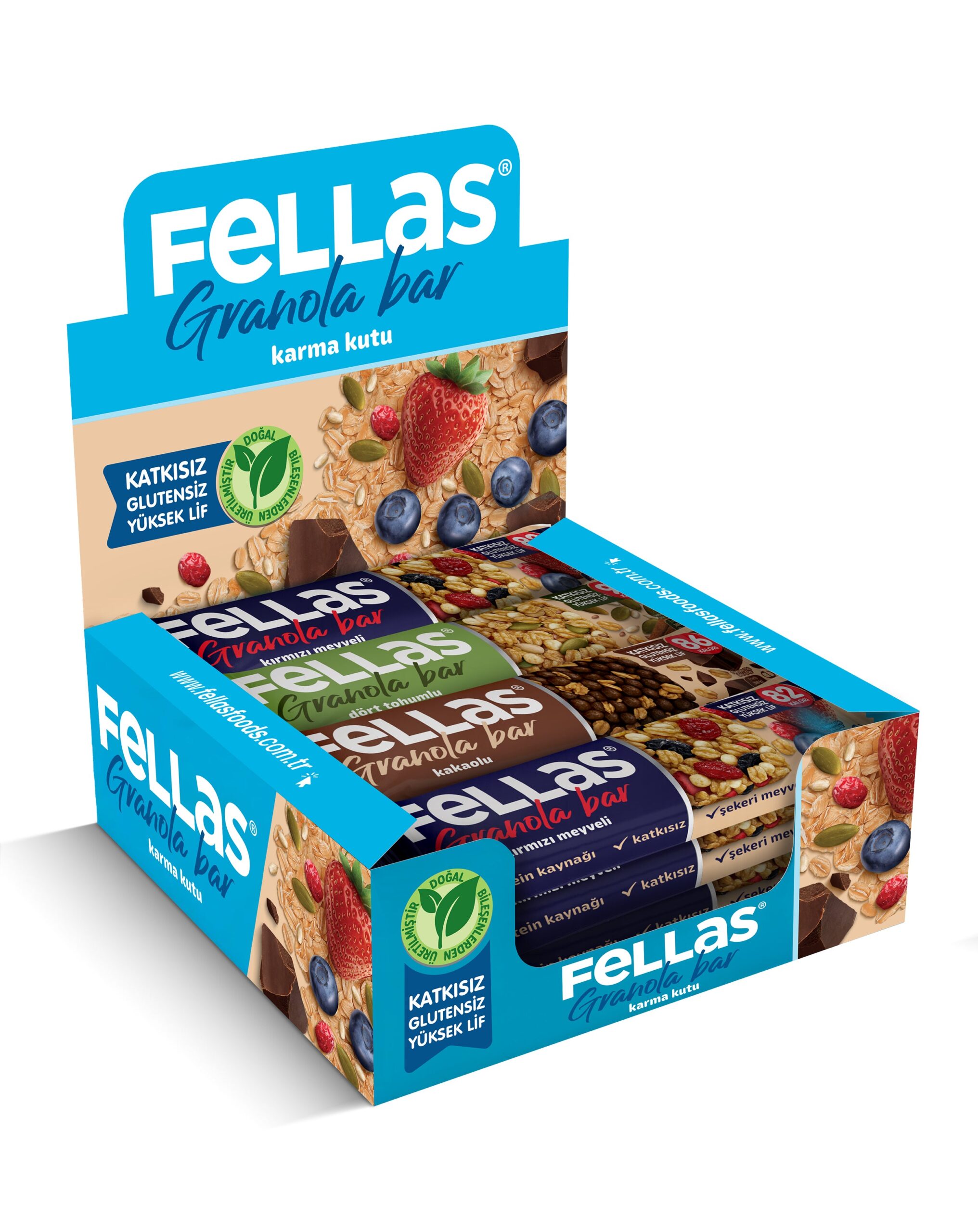 Fellas Granola Bar Karma Kutu 12 Adet - Görsel 2