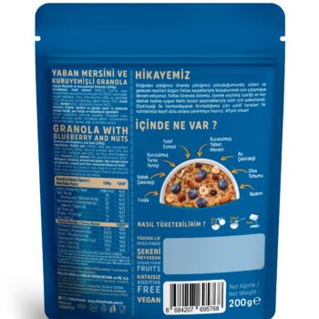 Fellas Granola - Yaban Mersini & Kuruyemiş (200 g) - Görsel 6