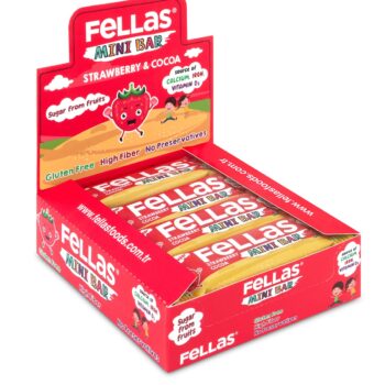 Fellas Mini Meyve Bar - Çilekli ve Kakaolu (28 g) x 12 Adet