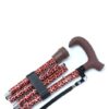 GB845 Kifidis Desenli Katlanır Baston Kırmızı Desenli