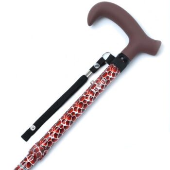 GB845 Kifidis Desenli Katlanır Baston Kırmızı Desenli - Görsel 3