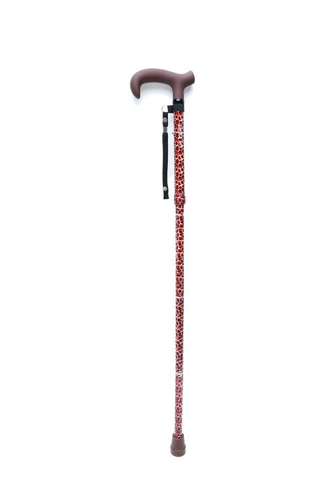 GB845 Kifidis Desenli Katlanır Baston Kırmızı Desenli - Görsel 2
