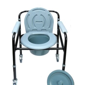 KY696 Kifidis Tekerlekli Tuvaletli Banyo Sandalyesi AGSTWC005 Siyah - Görsel 4