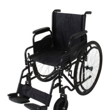 KY903-46 Kifidis Ayak ve Kolçakları Çıkarılabilen Manuel Tekerlekli Sandalye Siyah