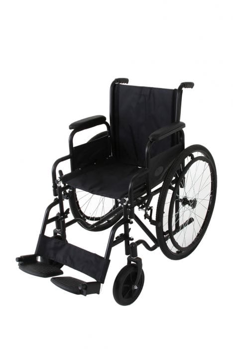 KY903-46 Kifidis Ayak ve Kolçakları Çıkarılabilen Manuel Tekerlekli Sandalye Siyah