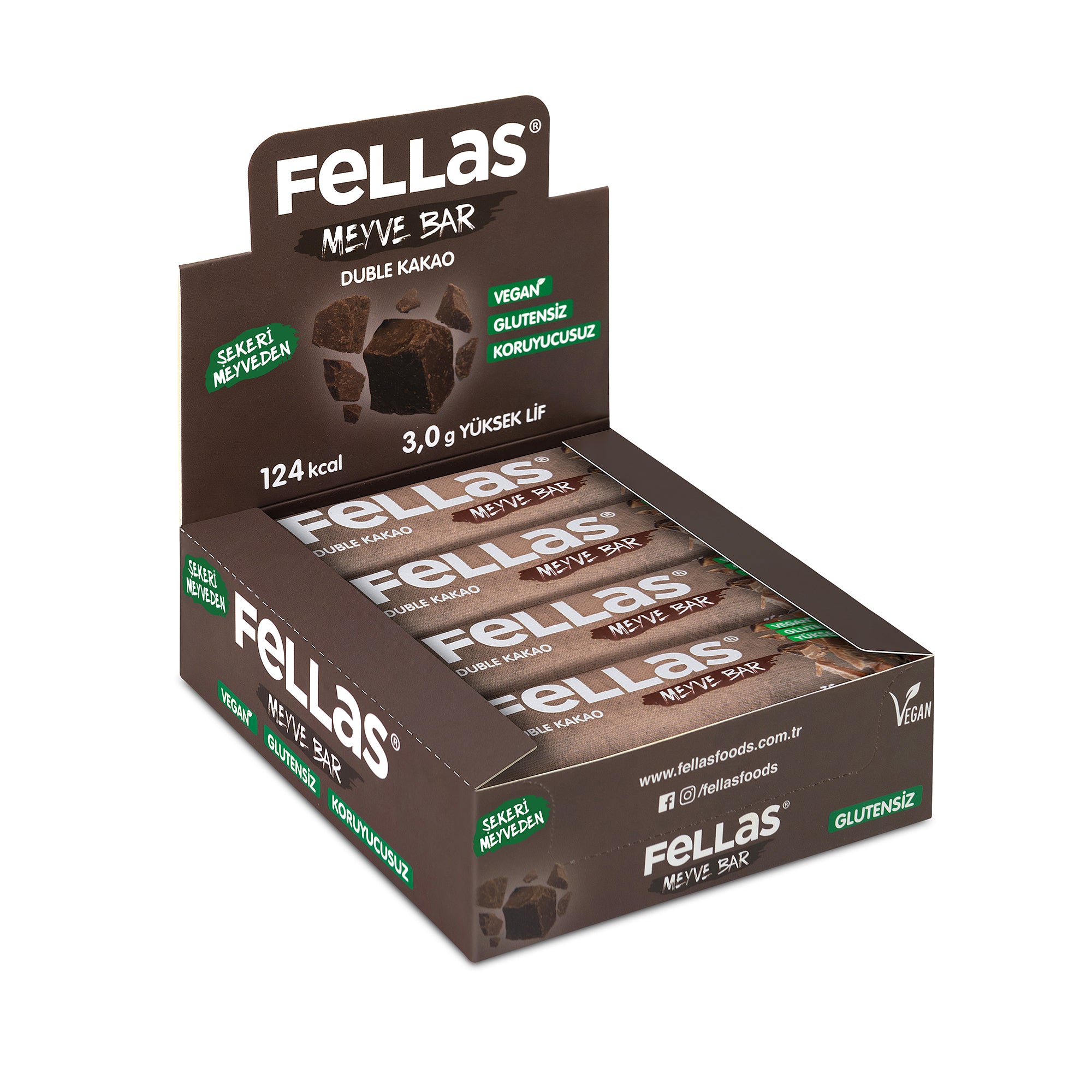 Fellas Meyve Bar Duble Kakaolu (35 g) x 12 Adet