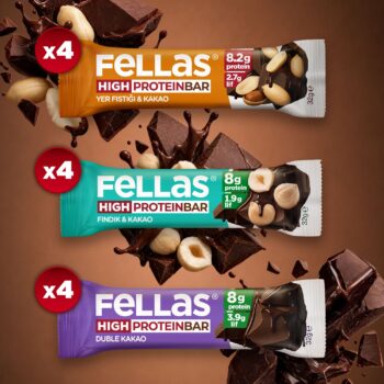 Fellas Protein Bar 32 g Karma Kutu 12 Adet (3 Çeşit)