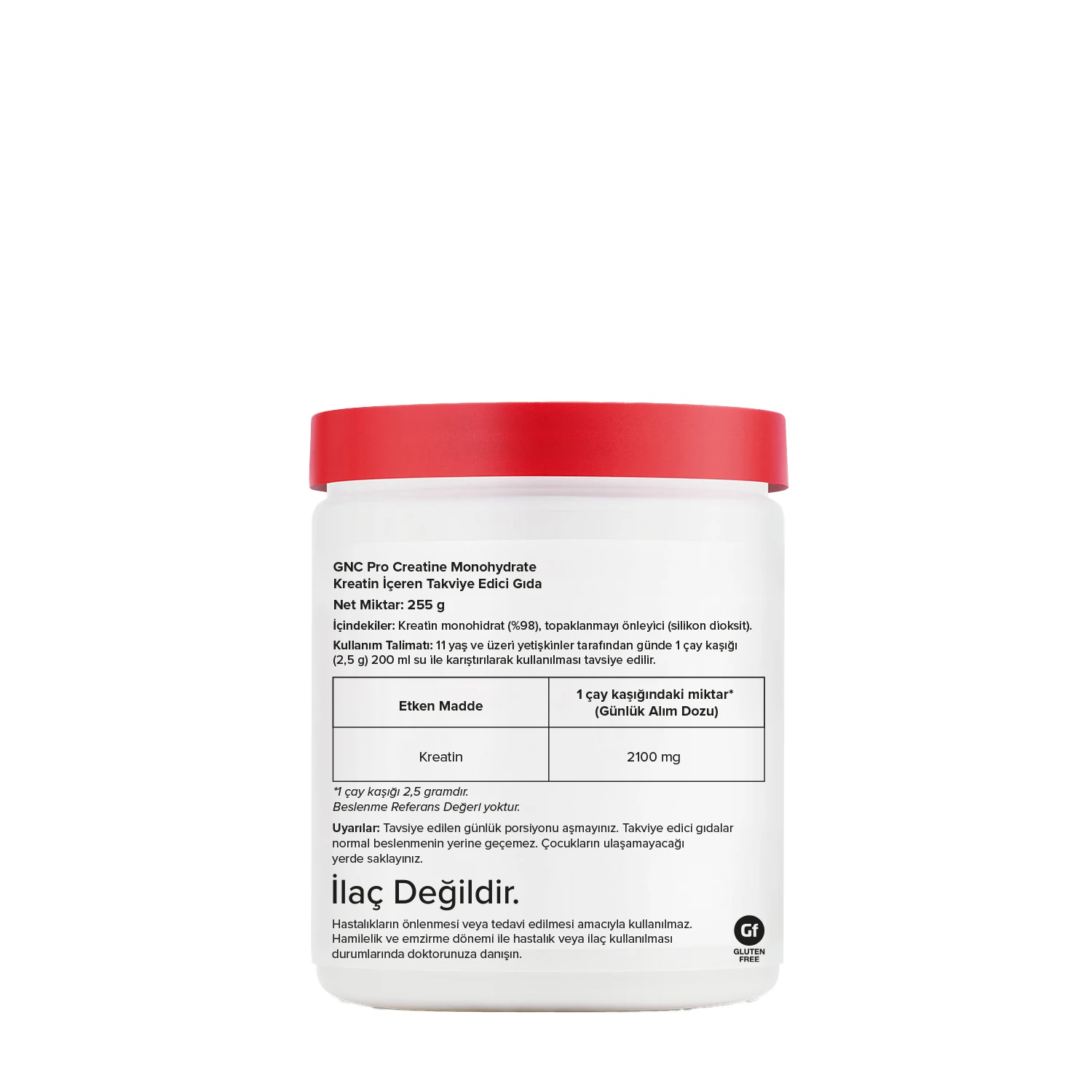 GNC Creatine MonoHydrate - 255 g (50 servis) - Görsel 2