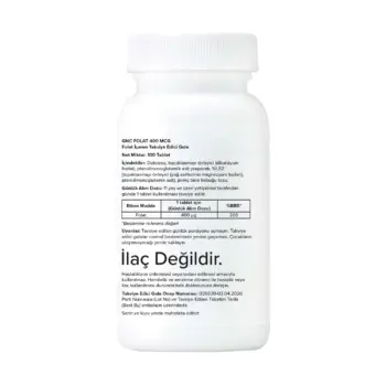 Alternative view of GNC FOLAT 400 MCG 100 TABLET