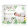 Giggles Natural 1 Numara Yenidoğan Pamuklu Bebek Bezi Aylık Paket - 140 Adet