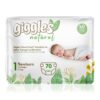 Giggles Natural 1 Numara Yenidoğan Pamuklu Bebek Bezi Tanışma Paketi - 70 Adet