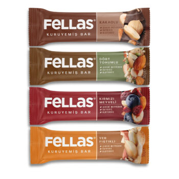 Fellas Kuruyemiş Bar Karma Kutu (30 g) 12 Adet, 4 Çeşit